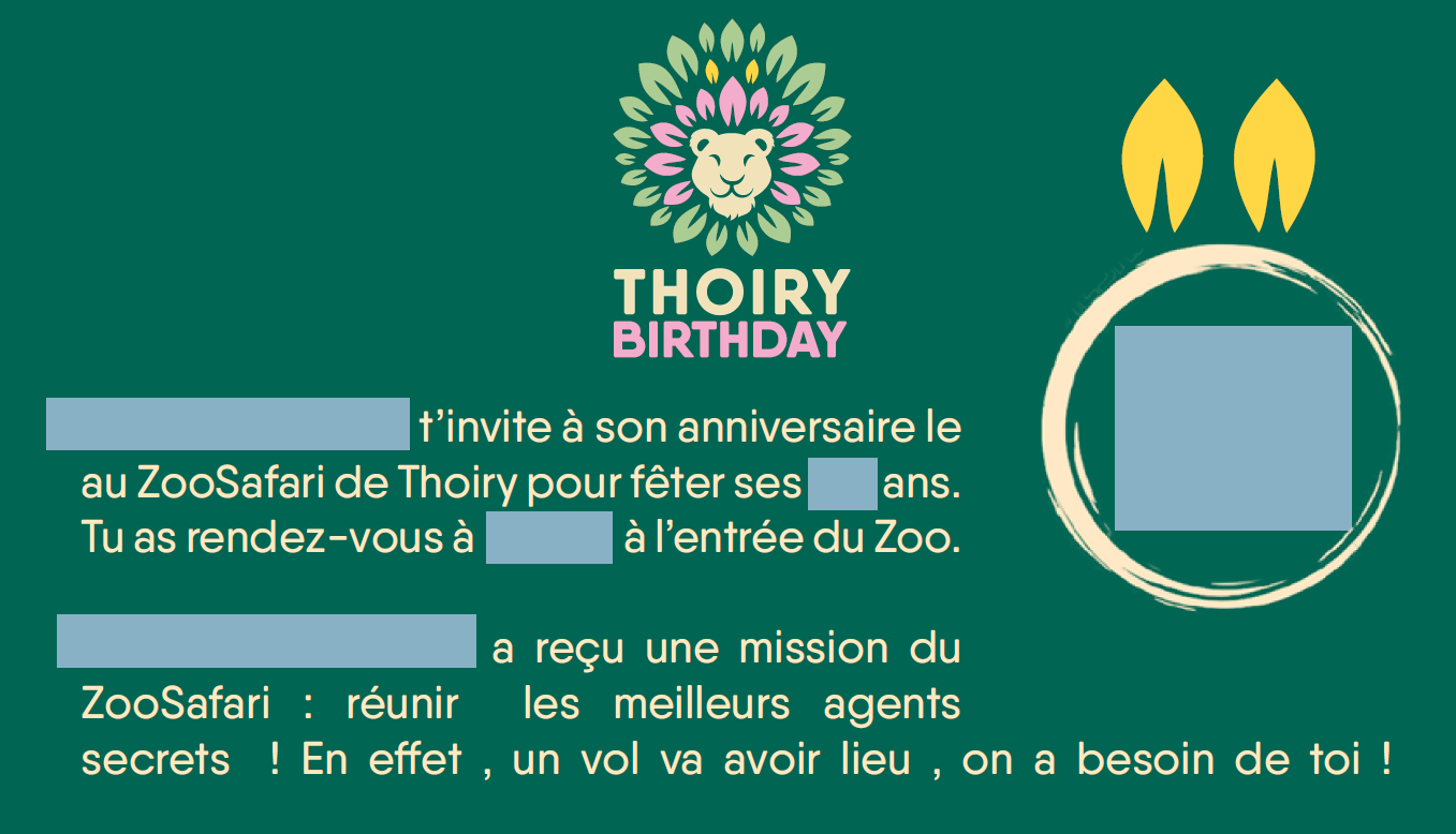 carton invitation Thoiry
